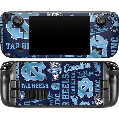 University of North Carolina Tar Heels Steam Deck Handheld Gaming Computer Skin