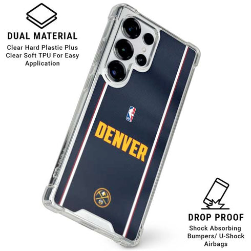 NBA Denver Nuggets Jersey Galaxy S26 Ultra Clear Case