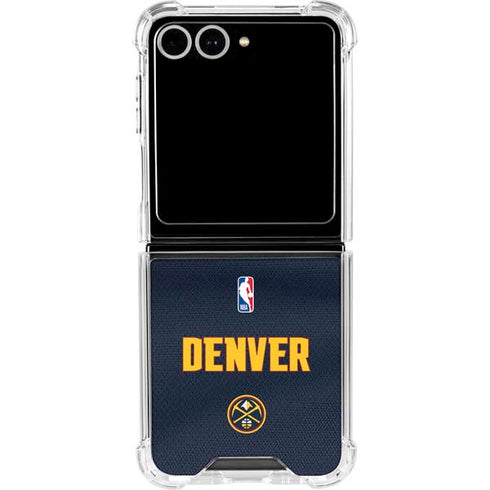 NBA Denver Nuggets Jersey Galaxy Z Flip7 Clear Case