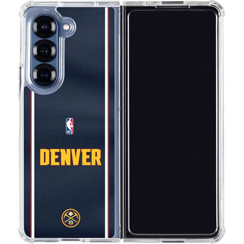 NBA Denver Nuggets Jersey Galaxy Z Fold7 Clear Case