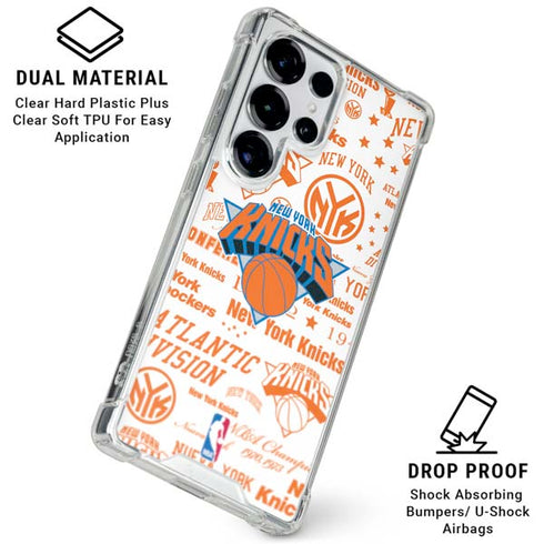 NBA NY Knicks Historic Blast Galaxy S25 Ultra Clear Case
