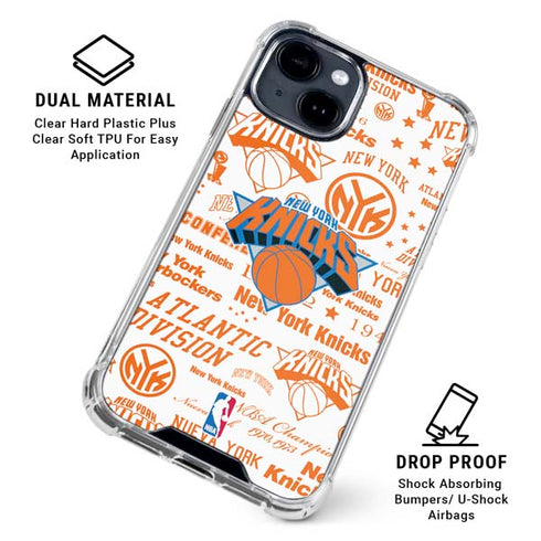 NBA NY Knicks Historic Blast iPhone 15 Clear Case