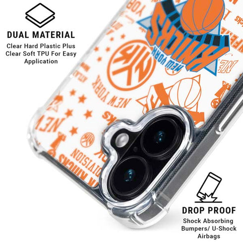 NBA NY Knicks Historic Blast iPhone 16 Plus Clear Case