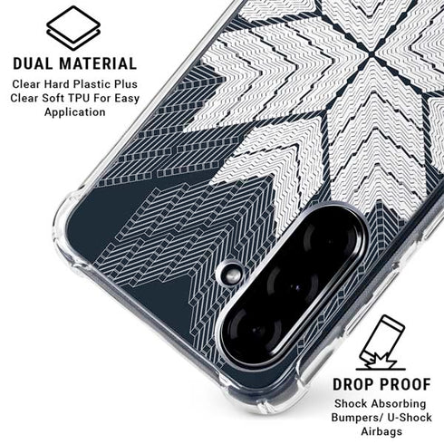 NYC Symmetric Flower Galaxy A36 5G Clear Case