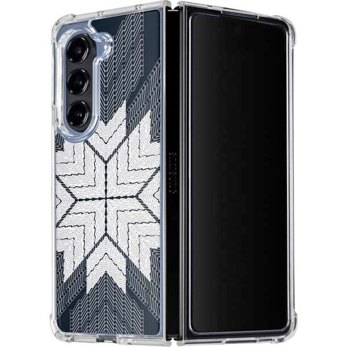 NYC Symmetric Flower Galaxy Z Fold5 5G Clear Case