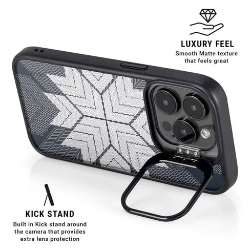 NYC Symmetric Flower iPhone 13 Pro Max Kickstand Case