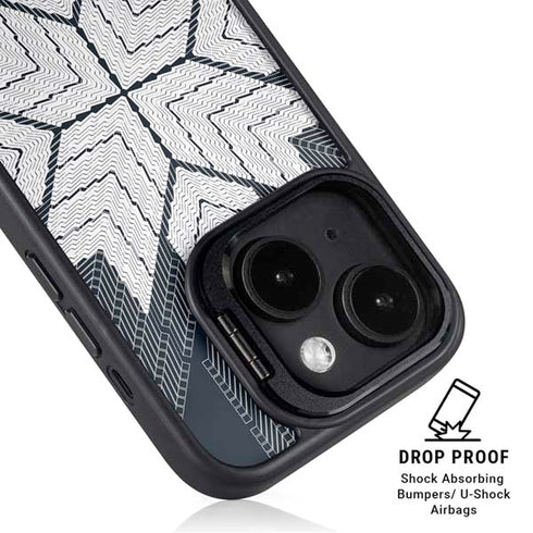 NYC Symmetric Flower iPhone 14 Kickstand Case