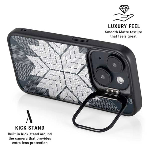 NYC Symmetric Flower iPhone 15 Plus Kickstand Case