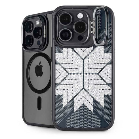 NYC Symmetric Flower iPhone 15 Pro Kickstand Case