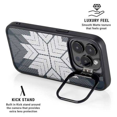 NYC Symmetric Flower iPhone 16 Pro Kickstand Case