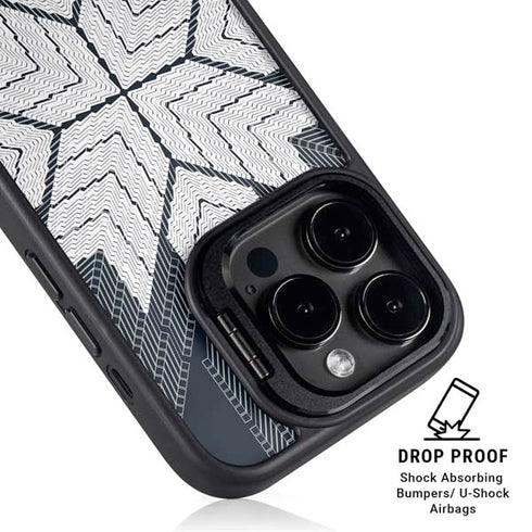 NYC Symmetric Flower iPhone 16 Pro Kickstand Case