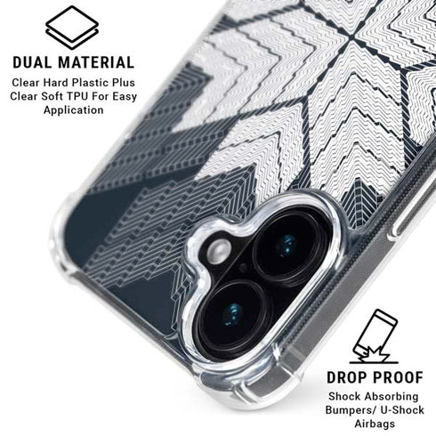 NYC Symmetric Flower iPhone 17 Clear Case