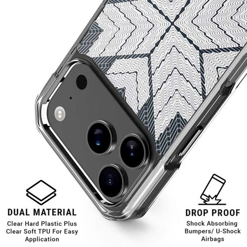 NYC Symmetric Flower iPhone 18 Pro Clear Case