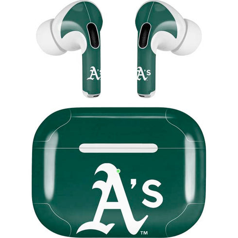 MLB Oakland Athletics - Solid Distressed AirPods Skins