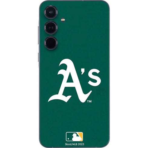 MLB Oakland Athletics - Solid Distressed Galaxy A35 5G Skin