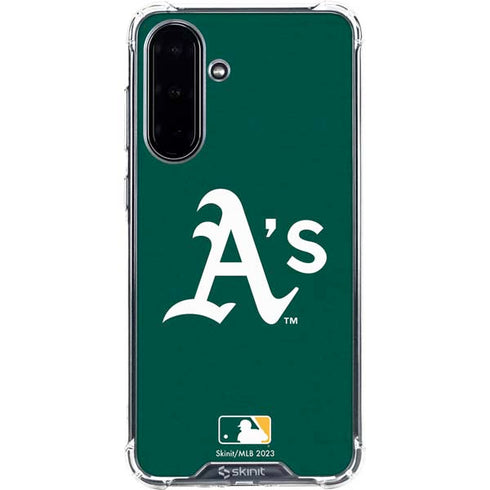MLB Oakland Athletics - Solid Distressed Galaxy A36 5G Clear Case