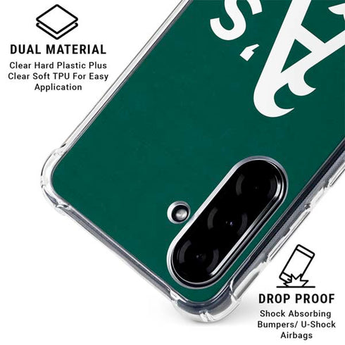 MLB Oakland Athletics - Solid Distressed Galaxy A36 5G Clear Case