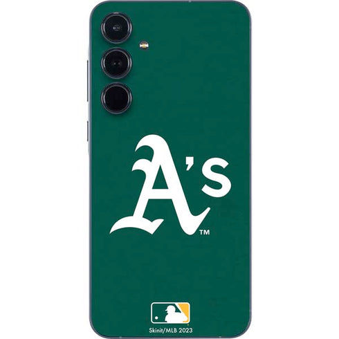 MLB Oakland Athletics - Solid Distressed Galaxy A55 5G Skin