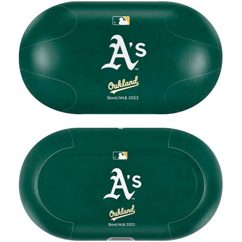 MLB Oakland Athletics - Solid Distressed Galaxy Buds Plus Skin