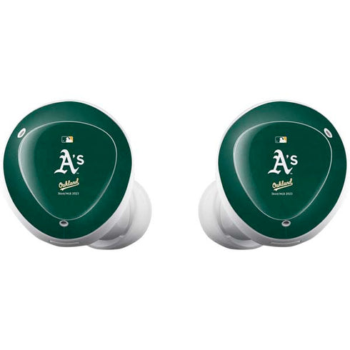 MLB Oakland Athletics - Solid Distressed Galaxy Buds Plus Skin