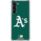 MLB Oakland Athletics - Solid Distressed Galaxy S24 FE Clear Case