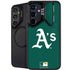 MLB Oakland Athletics - Solid Distressed Galaxy S24 FE Kickstand Case