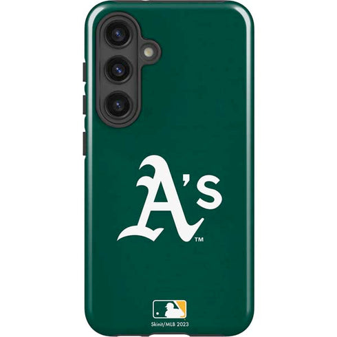 MLB Oakland Athletics - Solid Distressed Galaxy S25 Impact Case