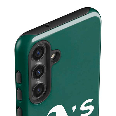 MLB Oakland Athletics - Solid Distressed Galaxy S25 Impact Case