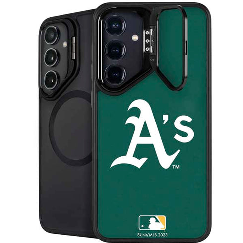 MLB Oakland Athletics - Solid Distressed Galaxy S25 Kickstand Case