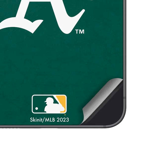MLB Oakland Athletics - Solid Distressed Galaxy S25 Plus Skin