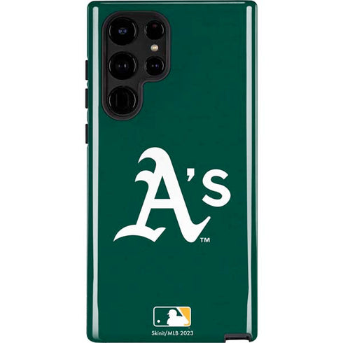MLB Oakland Athletics - Solid Distressed Galaxy Cases