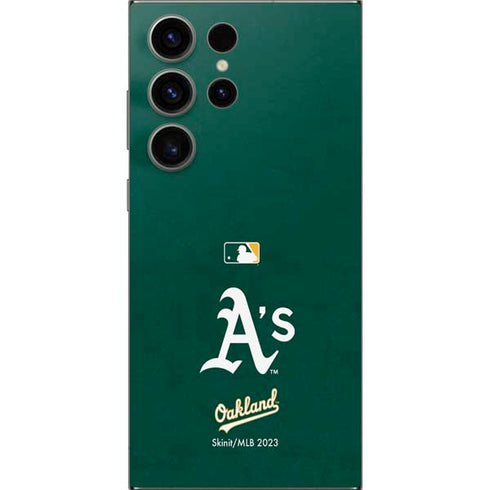 MLB Oakland Athletics - Solid Distressed Galaxy S24 Ultra Skin