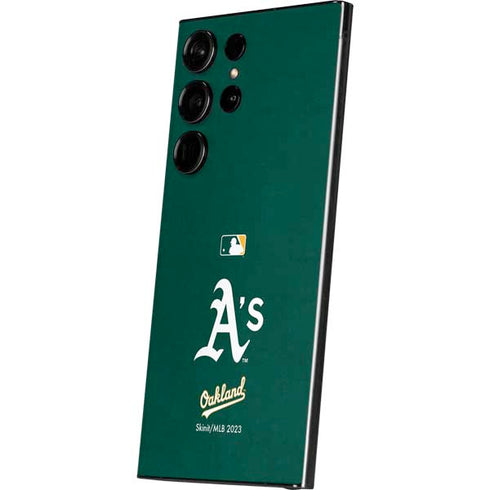 MLB Oakland Athletics - Solid Distressed Galaxy S24 Ultra Skin
