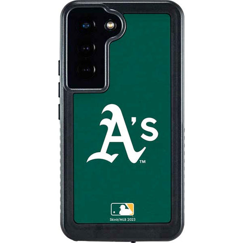 MLB Oakland Athletics - Solid Distressed Galaxy S24 Waterproof Case