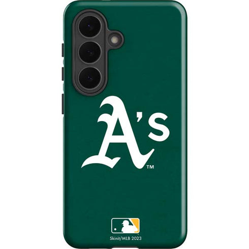MLB Oakland Athletics - Solid Distressed Galaxy S26 Plus Impact Case