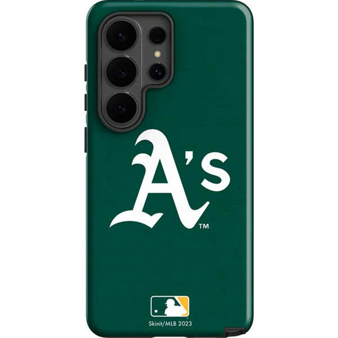 MLB Oakland Athletics - Solid Distressed Galaxy S26 Ultra Impact Case