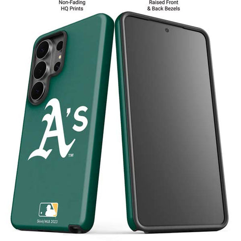MLB Oakland Athletics - Solid Distressed Galaxy S26 Ultra Impact Case