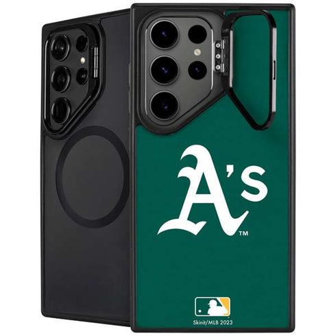 MLB Oakland Athletics - Solid Distressed Galaxy S26 Ultra Kickstand Case