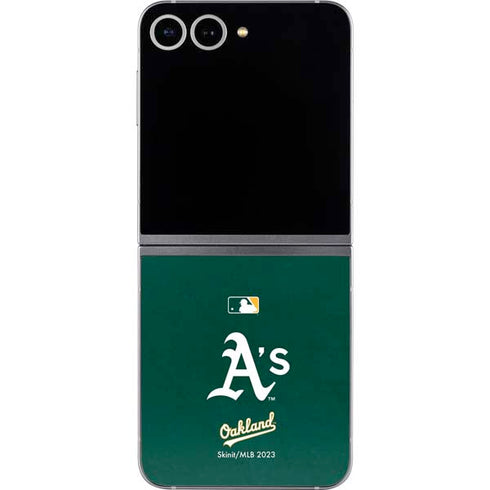MLB Oakland Athletics - Solid Distressed Galaxy Z Flip6 Skin