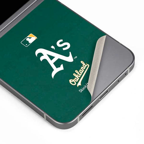 MLB Oakland Athletics - Solid Distressed Galaxy Z Flip6 Skin