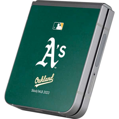 MLB Oakland Athletics - Solid Distressed Galaxy Z Flip6 Skin