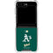 MLB Oakland Athletics - Solid Distressed Galaxy Z Flip6 Clear Case