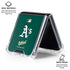MLB Oakland Athletics - Solid Distressed Galaxy Z Flip6 Clear Case