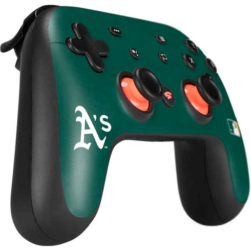 MLB Oakland Athletics - Solid Distressed Google Stadia Controller Skin