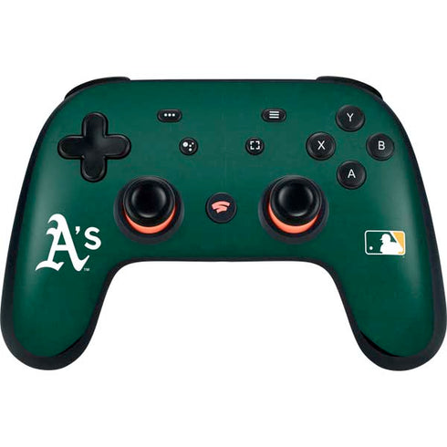 MLB Oakland Athletics - Solid Distressed Google Stadia Controller Skin