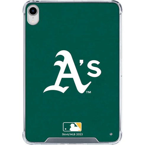 MLB Oakland Athletics - Solid Distressed iPad 11th Gen (2025) Clear Case