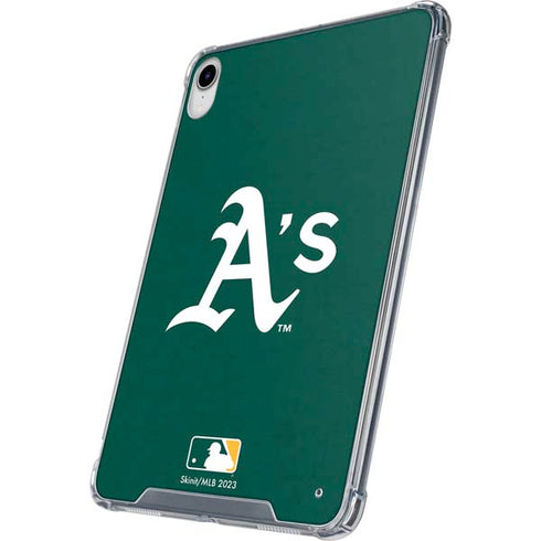 MLB Oakland Athletics - Solid Distressed iPad 11th Gen (2025) Clear Case