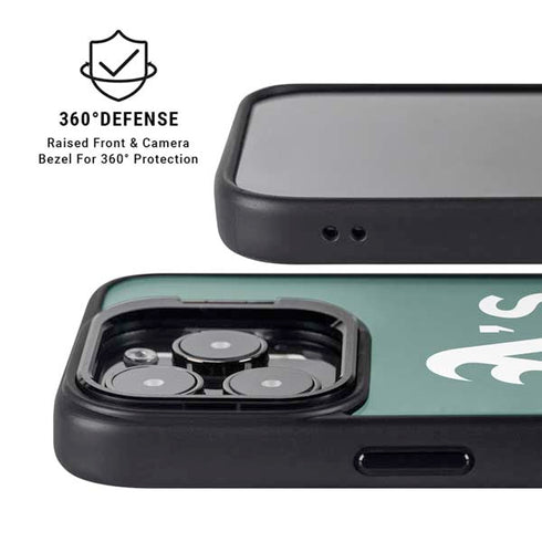 MLB Oakland Athletics - Solid Distressed iPhone 13 Pro Kickstand Case