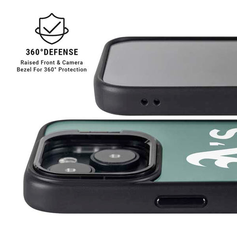 MLB Oakland Athletics - Solid Distressed iPhone 14 Kickstand Case