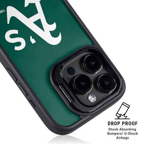 MLB Oakland Athletics - Solid Distressed iPhone 14 Pro Max Kickstand Case